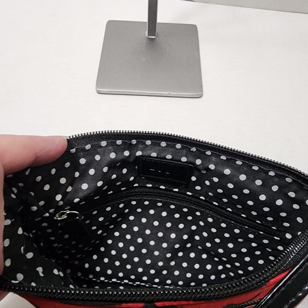 LuLu Red Lip Print Wristlet Purse - by Lulu Guinness - Picture 5 of 6